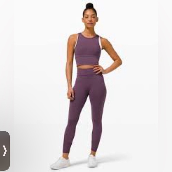NWOT Lululemon Power Pivot Tank *Everlux Grape Thistle 8 - Picture 3 of 4